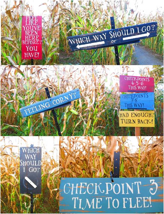 Corn Maze Signs - Letter Size